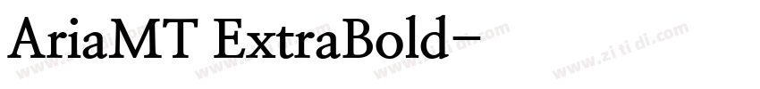 AriaMT ExtraBold字体转换